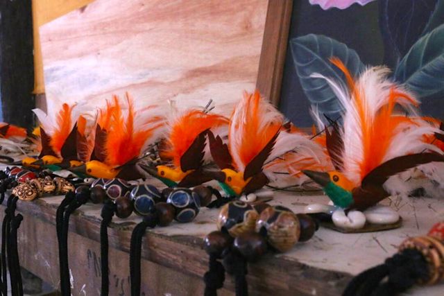 Kalung burung Cenderawasih imitasi (Asrida Elisabeth-Mongabay.co.id)