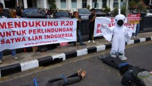 Aksi Demo Profauna di Balai Kota Malang (radarmalang.id)